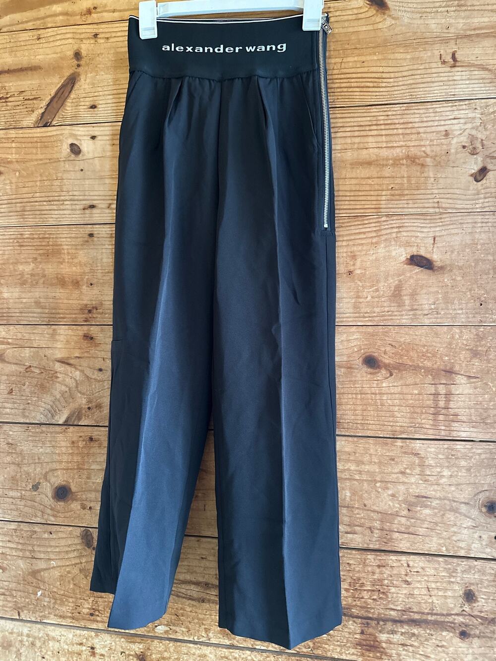 Alexander Wang Logo Waist Wide Leg Pants